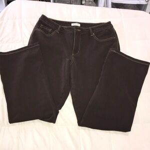 Coldwater Creek Stretch Dark Brown Pants sz 14